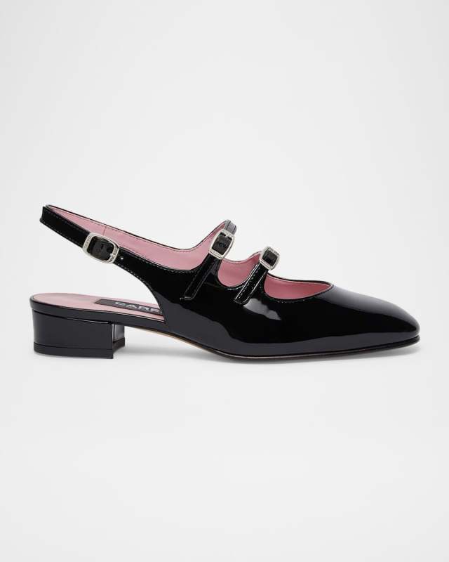 Peche Patent Mary Jane Ballerina Flats